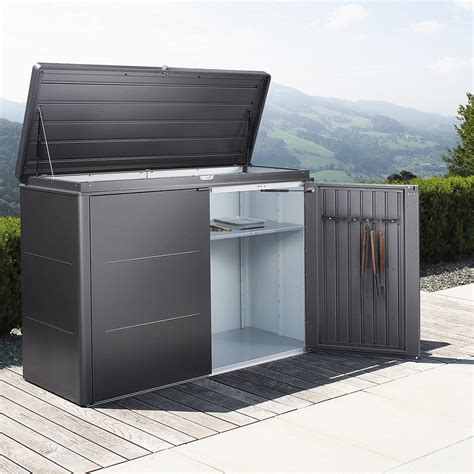 large metal garden storage box|outside metal storage boxes waterproof.